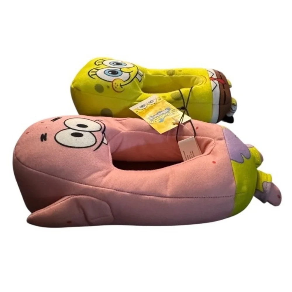 Nickelodeon Spongebob Patrick Boys Youth‎ Slippers Shoes Size 11 12